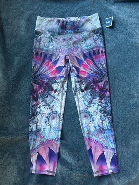 Evolution and Creation Purple & Pink Floral Print Leggings